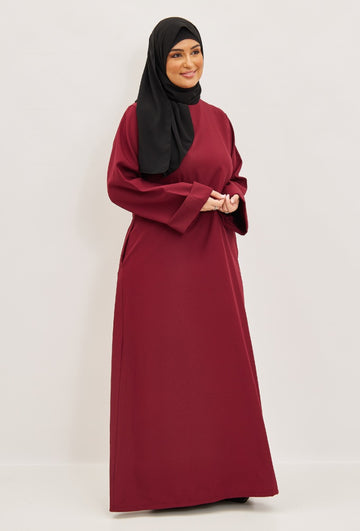 Abaya Donkerrood