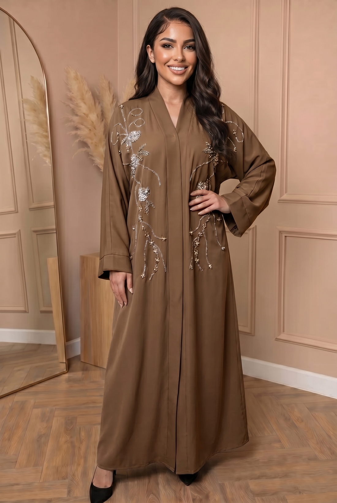 Abaya met Steentjes Bruin 