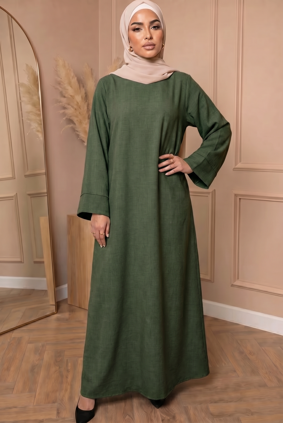 Linnen Abaya Groen 