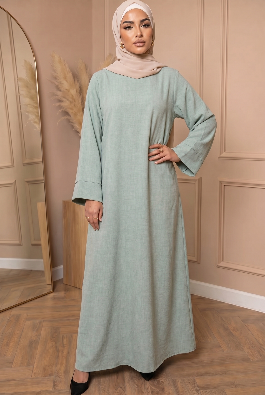 Linnen Abaya Mint 