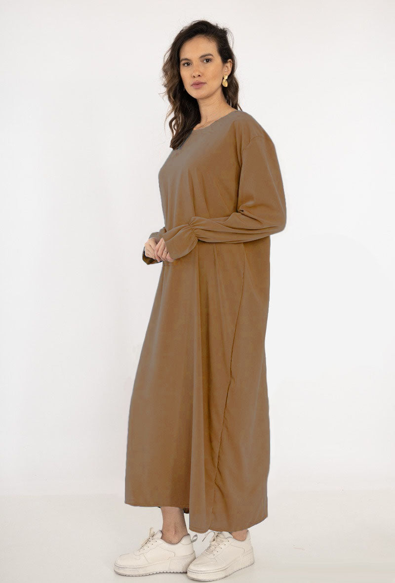 Abaya Ruches Bronze
