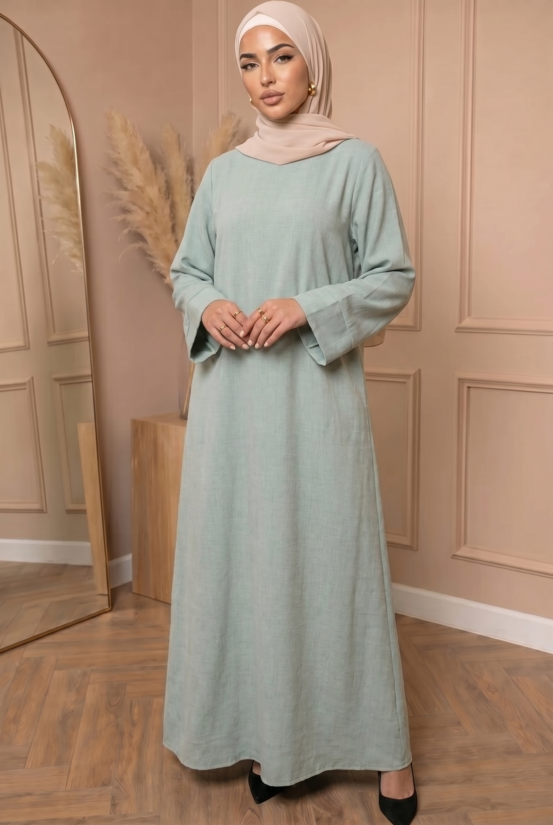 Linnen Abaya Mint 