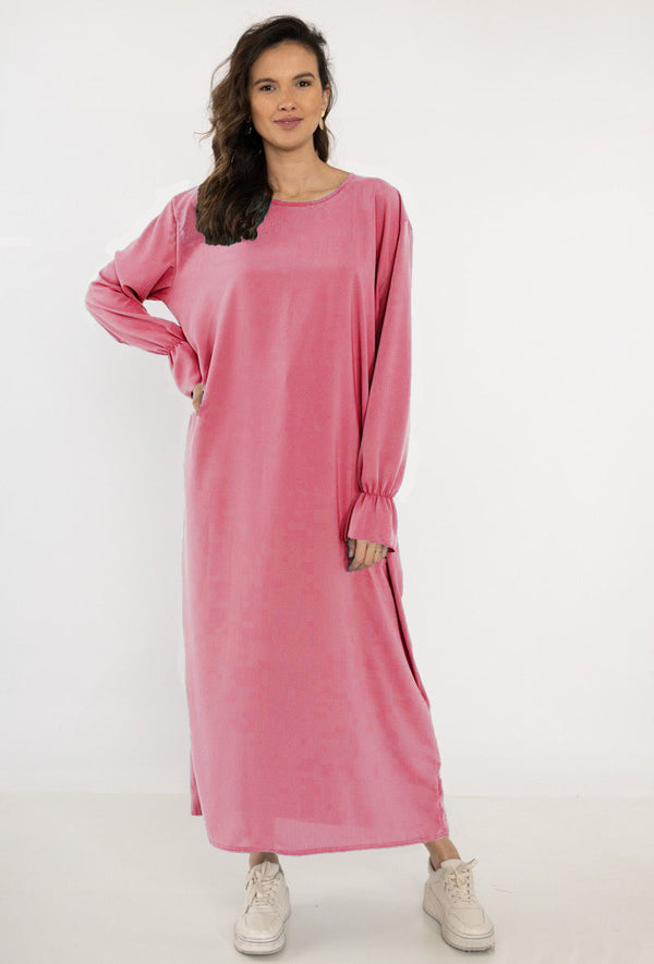 Abaya Ruches Roze